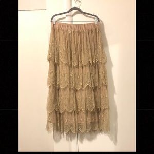 Dainty Jewells Lace Ruffle Skirt